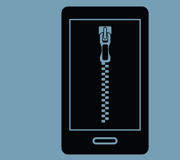 mobile phone with zip