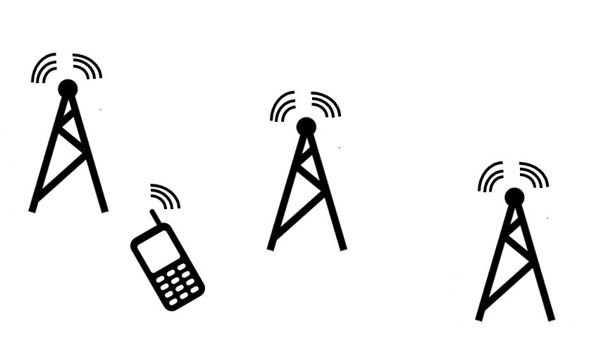 Animation demonstrating cell tower negotiation with a handset