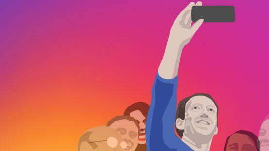 Mark Zuckerberg selfie illustration