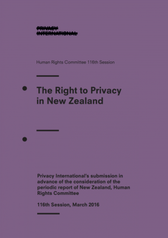 The Right to Privacy in New Zealand