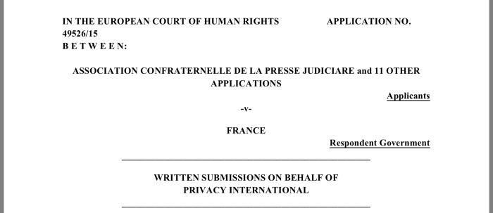 French filing