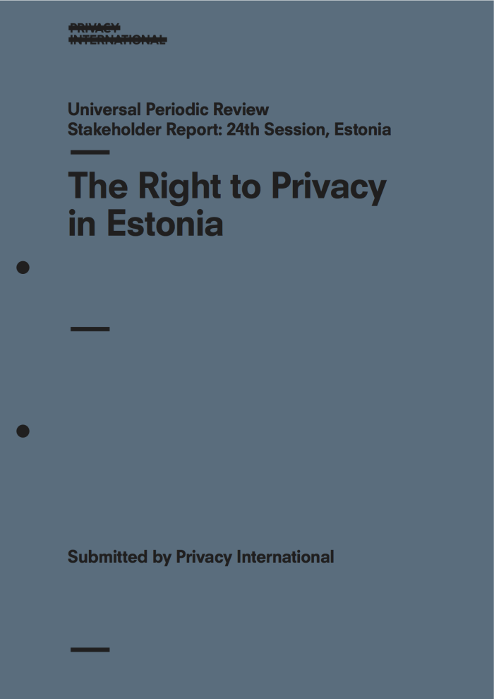 The Right to Privacy in Estonia