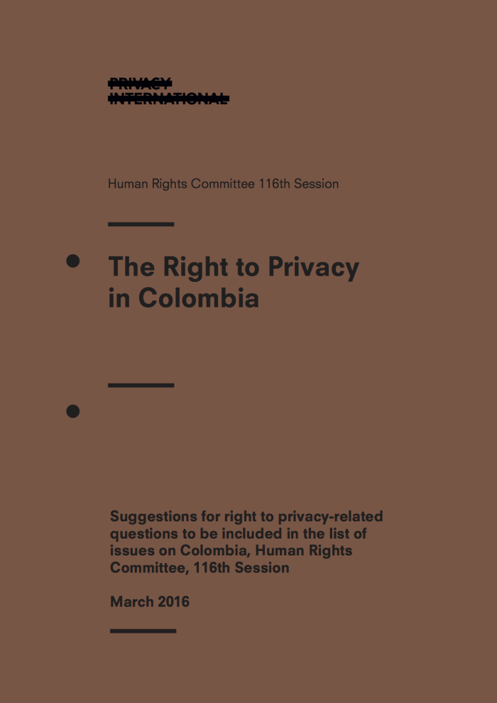 The Right to Privacy in Colombia