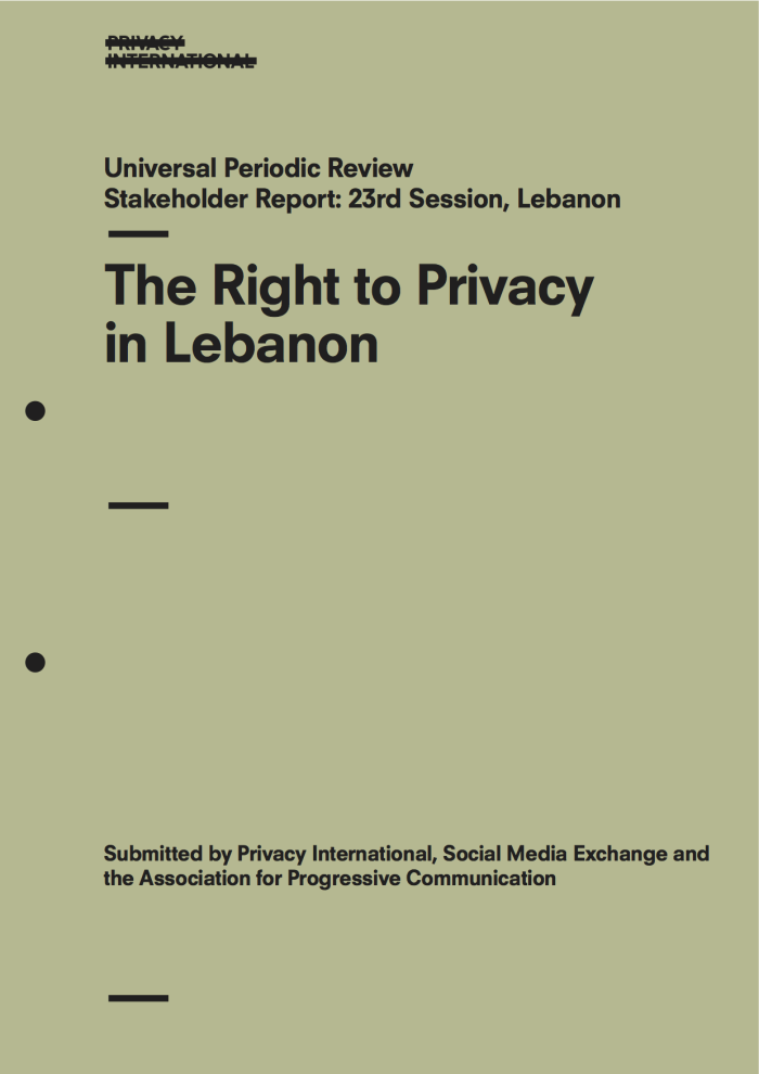 The Right to Privacy in Lebanon