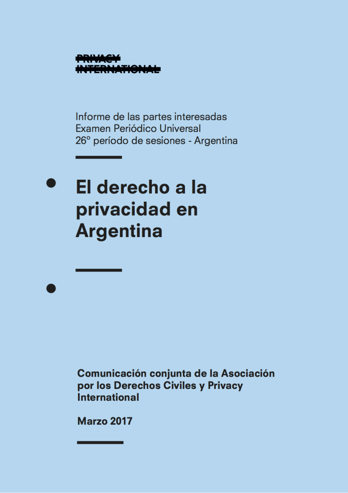 El Derecho A La Privacidad En Argentina