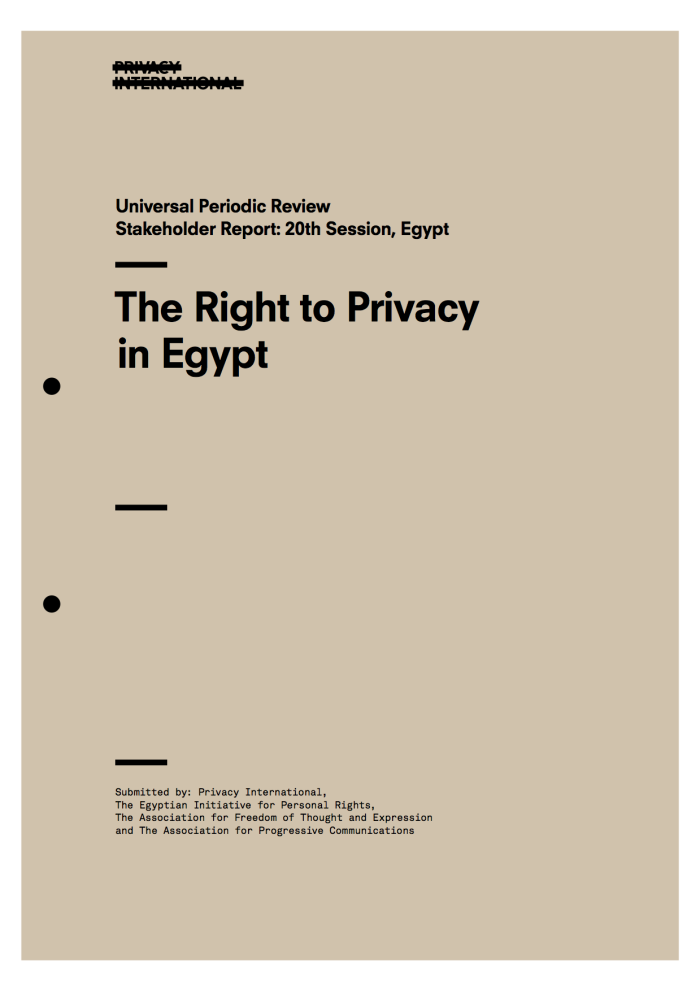 The Right to Privacy in Egypt