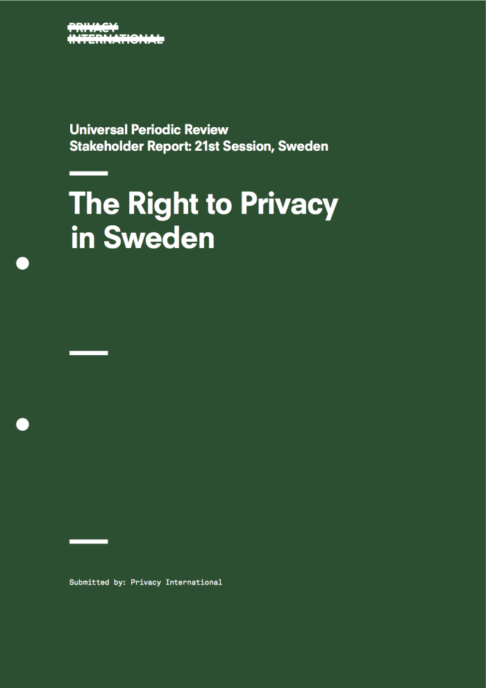 The Right to Privacy in Sweden