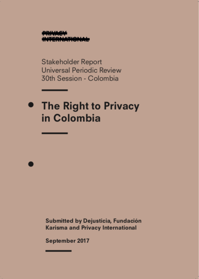 The Right to Privacy in Colombia