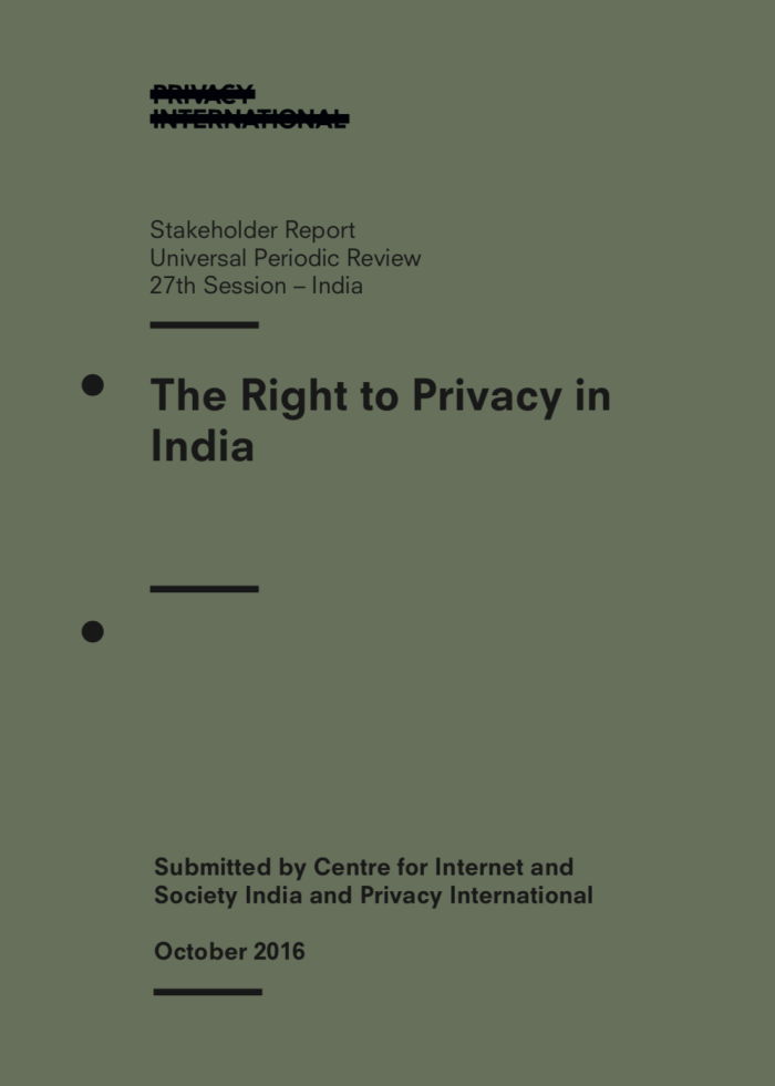 The Right to Privacy in India