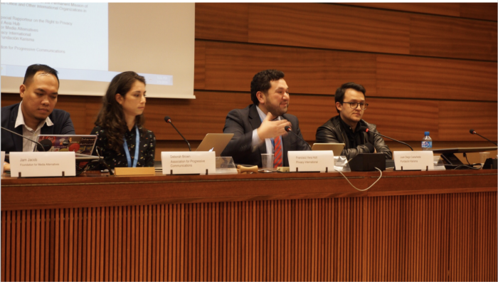 pi and partners speaking at UN