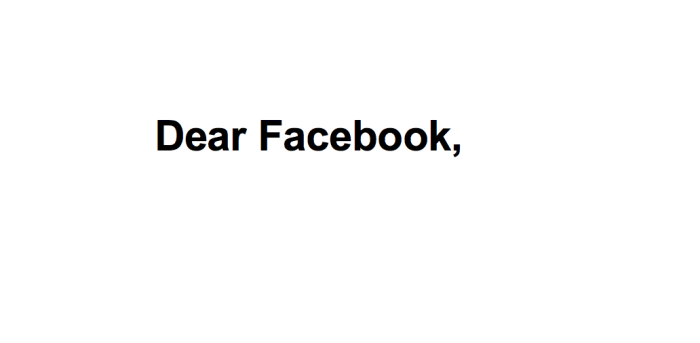 Dear FB