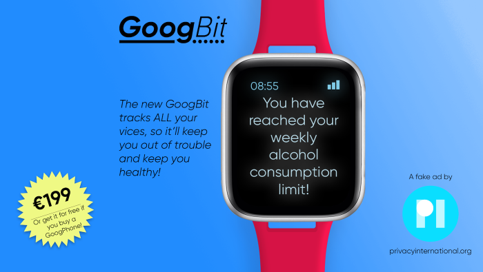 GoogBit notifying about alcohol consumption