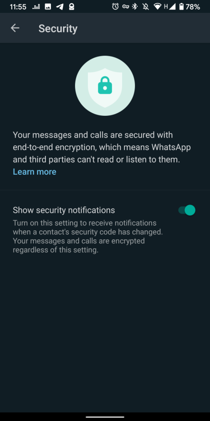 Security notifications