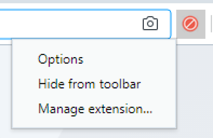 Manage extension screenshot