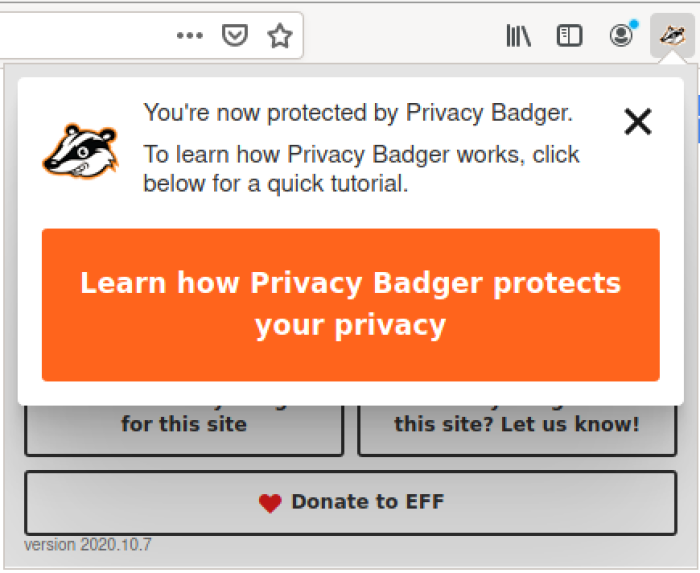 Fig. 5: Learn more about Privacy Badger