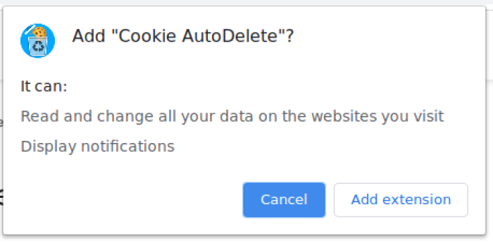 Add Cookie AutoDelete to Chrome