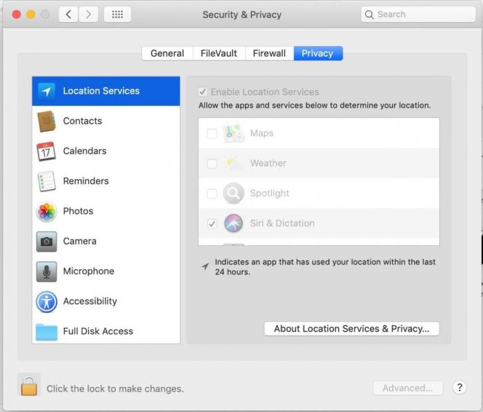 privacy settings mac