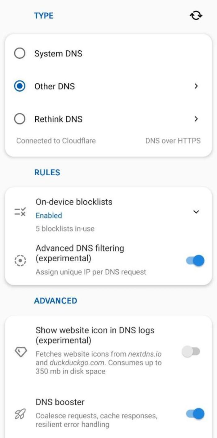 Rethink DNS settings.