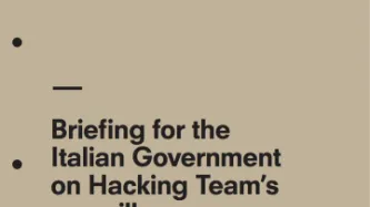 Briefing For The Italian Government On Hacking Team's Surveillance Exports
