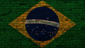 Brazilian flag made of bricks