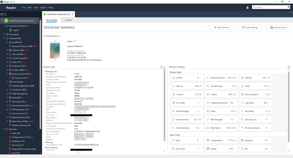 do hex analysis in ufed reader