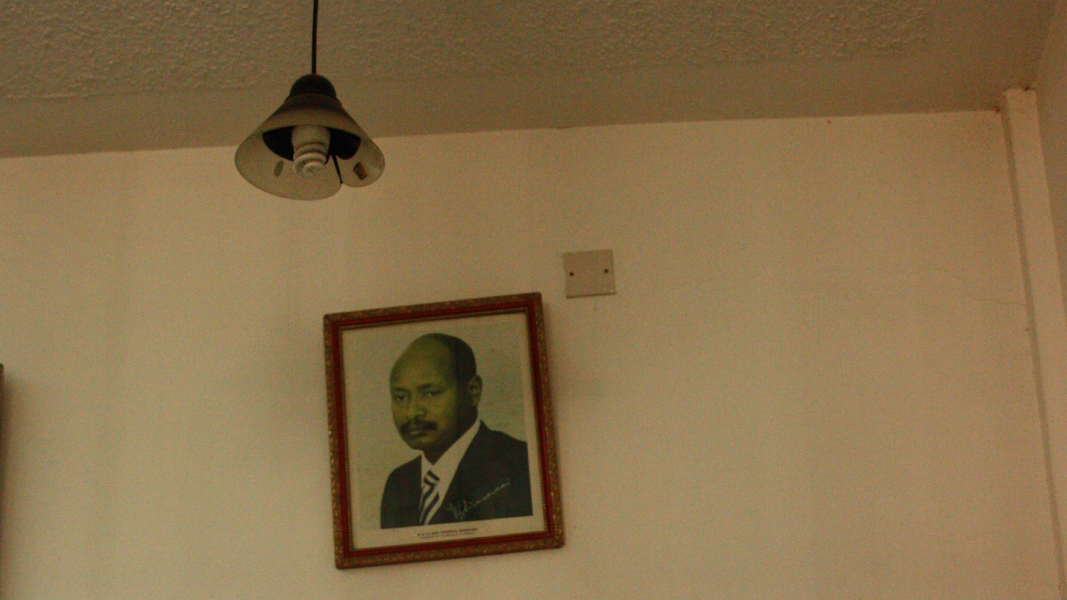 Museveni photo in hotel