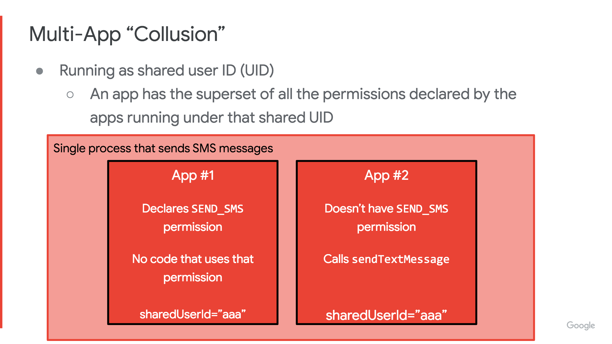 Slide explaining multi-app conclusion