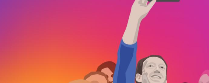 Mark Zuckerberg selfie illustration
