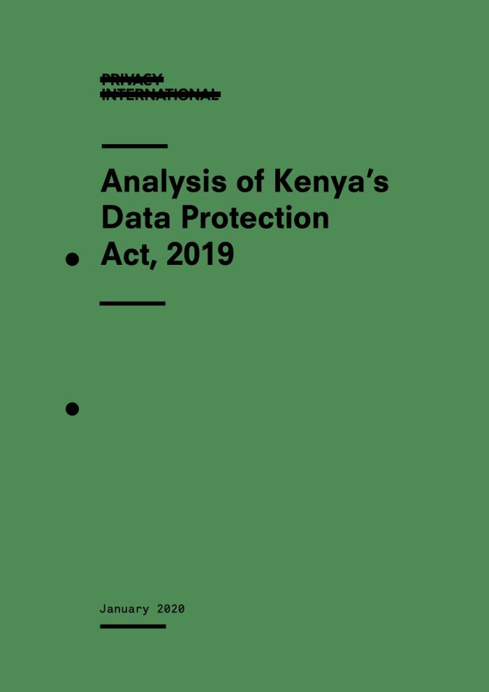 Cover - Kenya DPA 2019 analysis