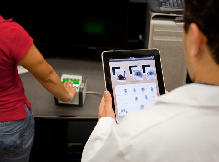 biometric fingerprint reader and tablet
