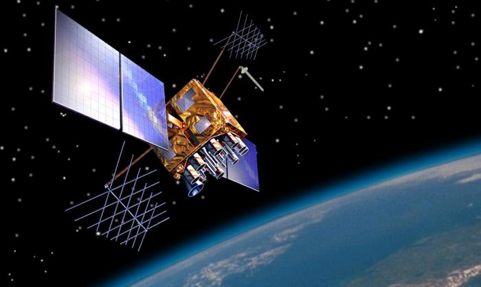 3D Rendering of a GPS Block IIR(M) satellite