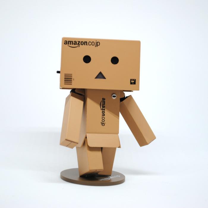 cartoon made of amazon boxes