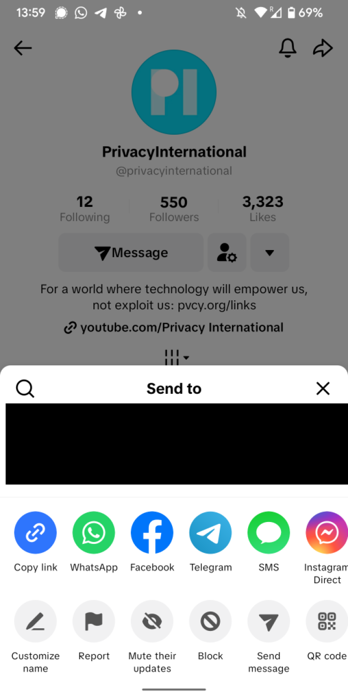 TikTok Block User screenhot