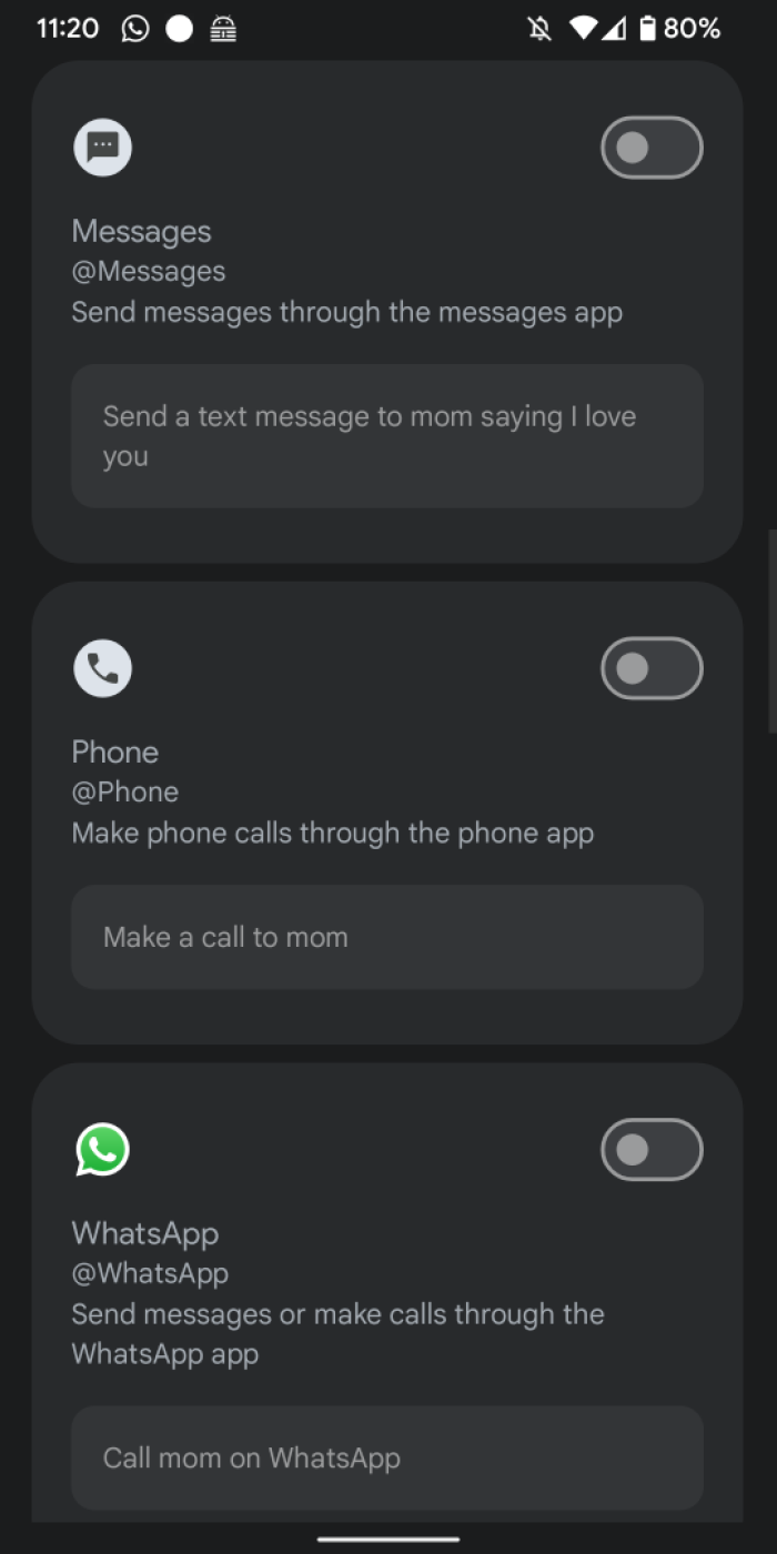 Gemini apps on mobile