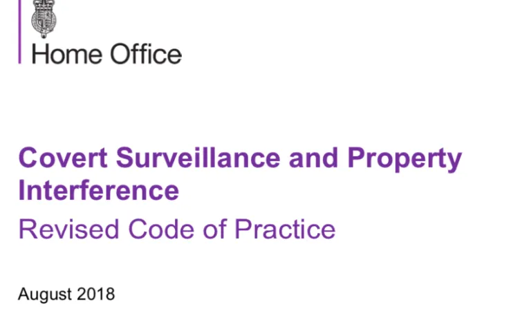 Home Office covert surveillance and property interference code