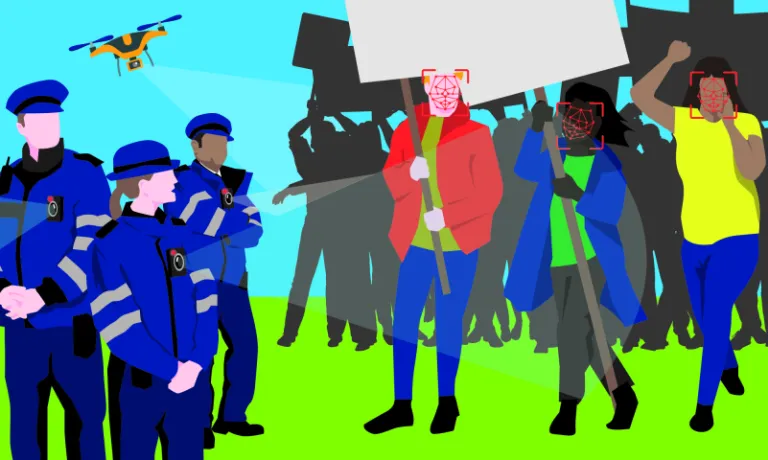 protesters and surveillance measures
