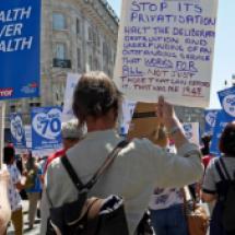 Protest against NHS privatisation