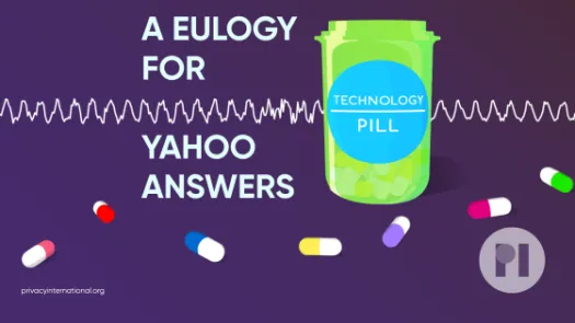 Technology Pill logo; text reads A eulogy for Yahoo Answers