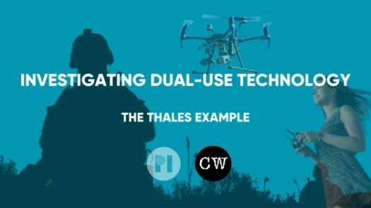 Cover image for "Investigating Dual-use technology" - The Thales Example.