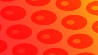 PIs logo repeated over a red gradient background